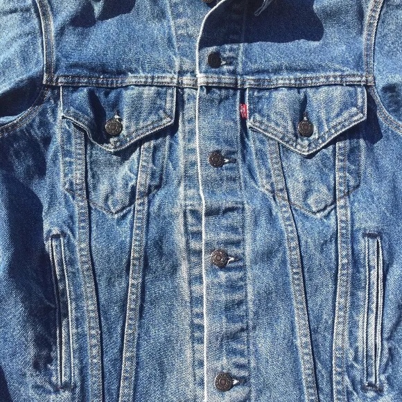 VTG Levi’s Denim Jacket Harley Davidson patch 40L - Picture 4 of 8